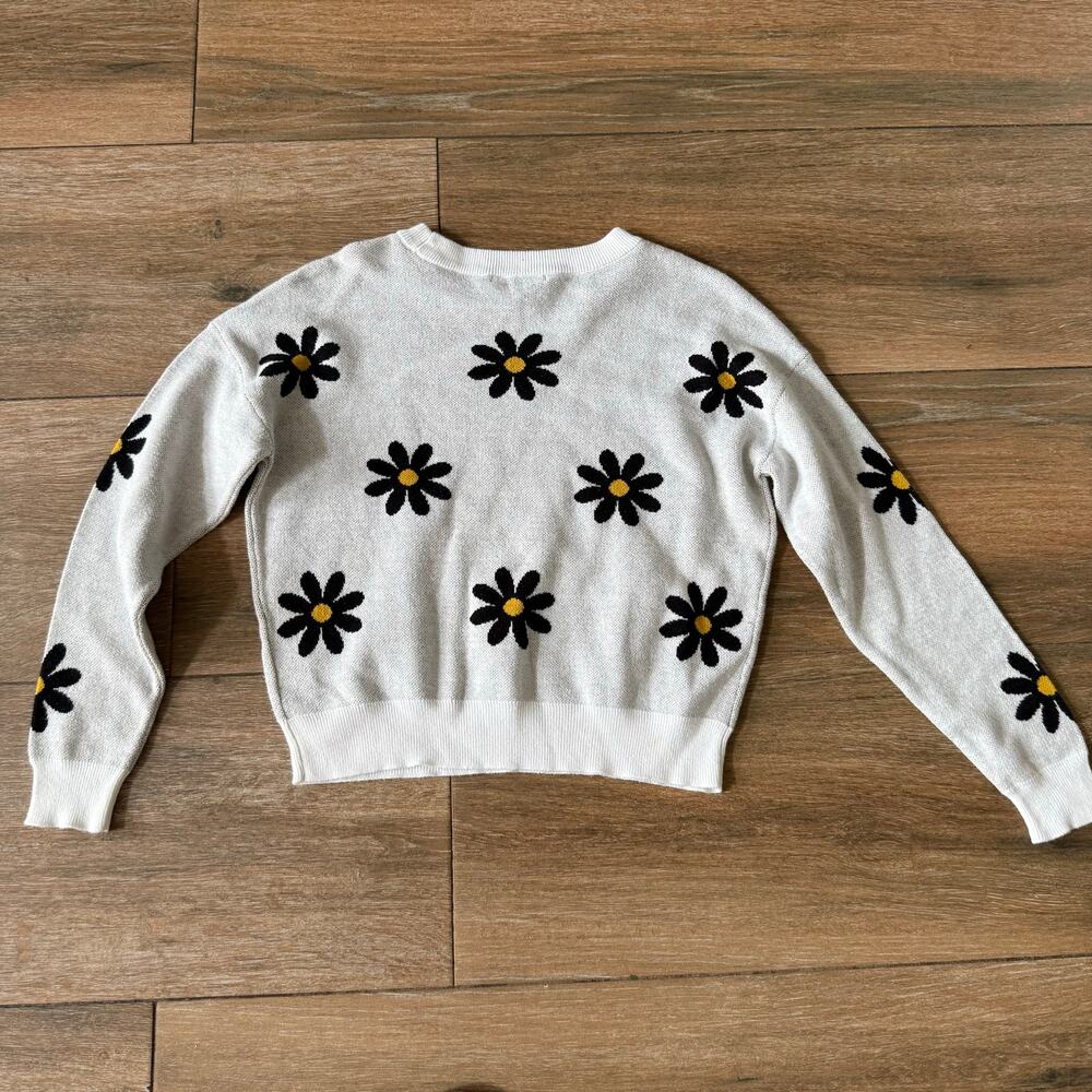 Nikka K Junior Flower Power Daisy Sweater Cardigan M
